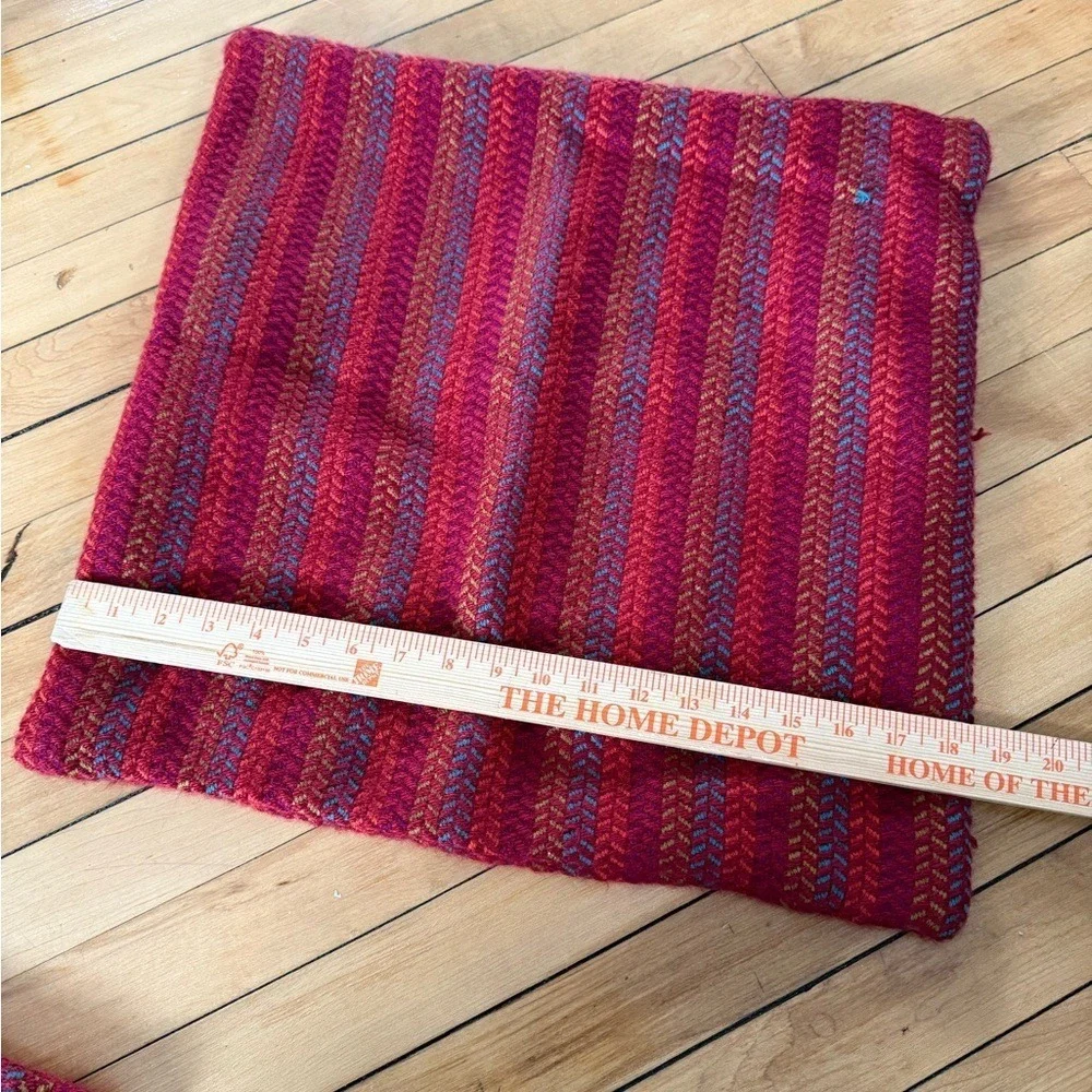 Crate & Barrel Quinn‎ pillow set red stripes